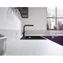 Hansgrohe Talis M54 bateria kuchenna stojąca z wyciąganą wylewką czarny mat 72809670