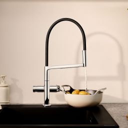 Hansgrohe Talis Select M54 PowderSpray bateria kuchenna stojąca chrom-czarna 72861000