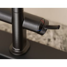 Hansgrohe Talis Select M54 PowderSpray bateria kuchenna stojąca czarny chrom szczotkowany 72861340