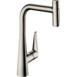 Hansgrohe Talis Select M51 bateria kuchenna stojąca z wyciągną wylewką stal szlachetna 73867800