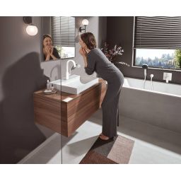 Hansgrohe Vivenis bateria umywalkowa stojąca EcoSmart biały mat 75032700