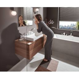 Hansgrohe Vivenis bateria umywalkowa 3-otworowa EcoSmart biały mat 75033700