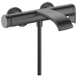 Hansgrohe Vivenis bateria wannowo-prysznicowa ścienna czarny chrom szczotkowany 75420340