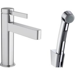 Hansgrohe Finoris bateria umywalkowa stojąca z słuchawką typu bidetta EcoSmart chrom 76210000