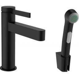 Hansgrohe Finoris bateria umywalkowa z słuchawką typu bidetta czarny mat 76210670