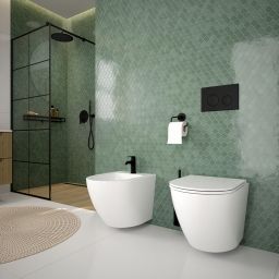 Hagser Agatha Walk-In ścianka prysznicowa 100 cm czarny mat/szkło przezroczyste HGR11000022