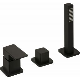 Herzbach Ceo Black bateria wannowo-prysznicowa 3-otworowa czarny mat 36.220250.2.12
