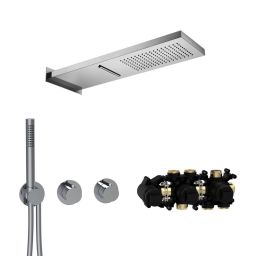 Herzbach Modul 7 zestaw prysznicowy podtynkowy termostatyczny z deszczownicą chrom 70.703711.1.01