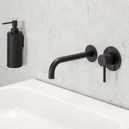 Herzbach Deep Black bateria umywalkowa podtynkowa czarny mat 23.203754.1.12