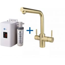 InSinkErator bateria kuchenna z przepływowym podgrzewaczem stojąca złoty szczotkowany 44837ASCZ