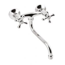 Invena Roma bateria umywalkowa ścienna chrom BC-21-00S