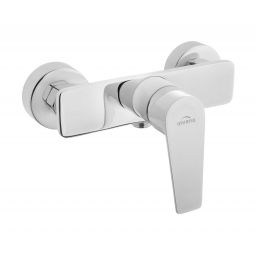Invena Dokos bateria prysznicowa ścienna biała/chrom BN-19-002