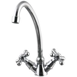 Invena Roma bateria umywalkowa stojąca chrom BU-21-00S