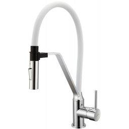 Invena Terra bateria kuchenna stojąca chrom/biały BZ-54-L02