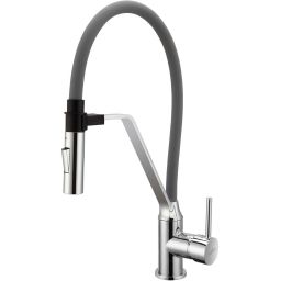 Invena Terra bateria kuchenna stojąca chrom/szary BZ-54-L05