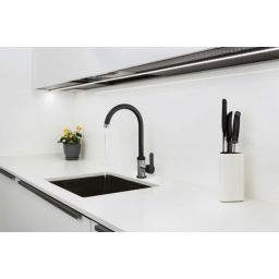 Invena Iron bateria kuchenna stojąca czarny mat/inox BZ-53-L04