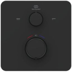 Ideal Standard Ceratherm C25 bateria wannowo-prysznicowa termostatyczna podtynkowa satynowa czerń A8587XG