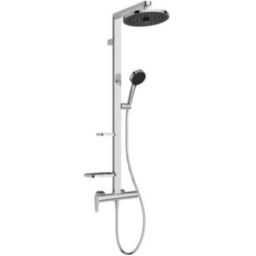 Ideal Ceraflow Alu+ zestaw prysznicowy ścienny z deszczownicą chrom BD584AA