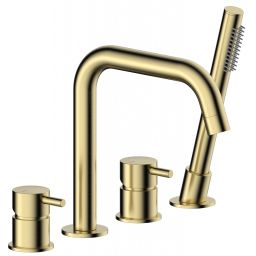 KFA Armatura Moza Gold bateria wannowo-prysznicowa nawannowa złota 5035-210-31