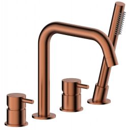 KFA Armatura Moza Rose Gold bateria wannowo-prysznicowa nawannowa różowe złoto szczotkowane 5035-210-34