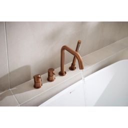 KFA Armatura Moza Rose Gold bateria wannowo-prysznicowa nawannowa różowe złoto szczotkowane 5035-210-34