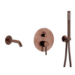 KFA Armatura Moza Rose Gold zestaw wannowo-prysznicowy podtynkowy miedź szczotkowana 5039-401-34