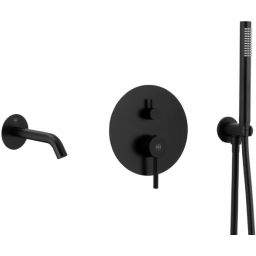 KFA Armatura Moza zestaw wannowo-prysznicowy podtynkowy czarny 5039-401-81