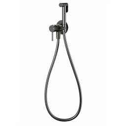 KFA Armatura Moza Gun Metal Grey bateria bidetowa podtynkowa z zestawem prysznicowym grafitowa 5039-512-61