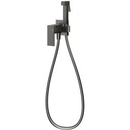 KFA Armatura Logon Gun Metal Grey bateria bidetowa podtynkowa z zestawem prysznicowym grafit 5139-512-61
