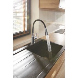 KFA Armatura Rumba bateria kuchenna stojąca chrom-czarna 6553-925-00