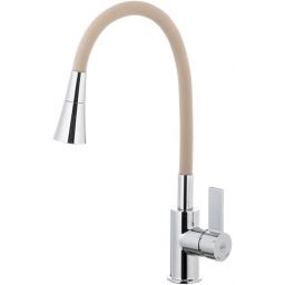 KFA Armatura Rumba bateria kuchenna stojąca chrom-beżowa 6553-925-51