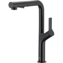 KFA Armatura Duero Design Black bateria kuchenna stojąca z wyciąganą wylewką czarny mat 6623-220-81