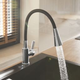 KFA Armatura Rumba bateria kuchenna stojąca chrom-czarna 6553-925-00