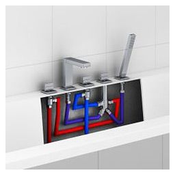 Kohlman Nexen-s bateria wannowo-prysznicowa 5-otworowa chrom SQB262U