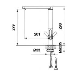 Kohlman Boxine bateria kuchenna stojąca wysoka chrom QB140B