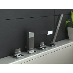 Kohlman Excelent bateria wannowo-prysznicowa 4-otworowa chrom QB240H