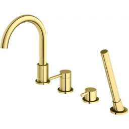 Kohlman Axel Gold bateria wannowo-prysznicowa nawannowa złota QB244AGD