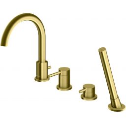 Kohlman Axel Gold bateria wannowo-prysznicowa nawannowa złoty szczotkowany QB244AGDB