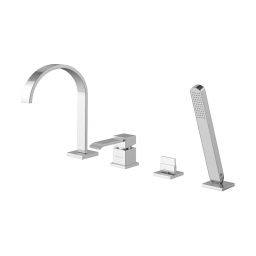 Kohlman Axis bateria wannowo-prysznicowa 4-otworowa chrom QB244N