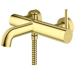 Kohlman Axel Gold bateria wannowo-prysznicowa ścienna złota QW110AGD