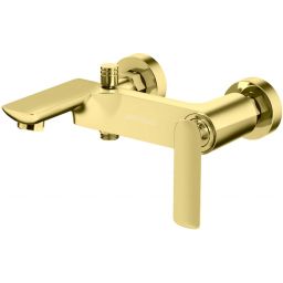 Kohlman Experience Gold bateria wannowo-prysznicowa ścienna złoty połysk QW110EGD