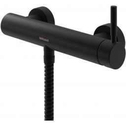 Kohlman Roxin Black bateria prysznicowa ścienna czarna QW120RB