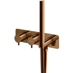 Kohlman Axel Brushed Copper bateria wannowo-prysznicowa podtynkowa z termostatem miedź szczotkowana QW265ABC
