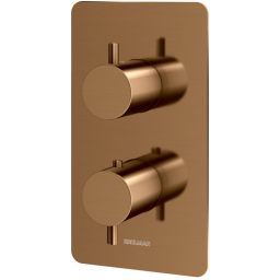 Kohlman Axel Brushed Copper bateria wannowo-prysznicowa podtynkowa z termostatem miedź szczotkowana QW433ABC