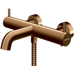 Kohlman Axel Brushed Copper bateria wannowo-prysznicowa ścienna z termostatem miedź szczotkowana QW710ABC