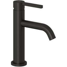 Kludi Nova Fonte Pura bateria umywalkowa stojąca czarny szczotkowany 20028N215