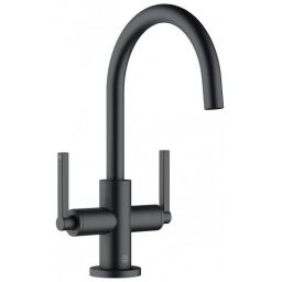 Kludi Nova Fonte Puristic bateria umywalkowa stojąca czarny mat 201183915