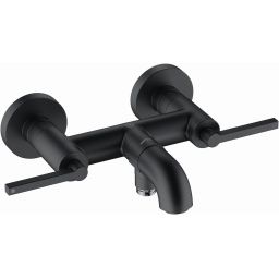 Kludi Nova Fonte Puristic bateria wannowo-prysznicowa ścienna czarny mat 205403915