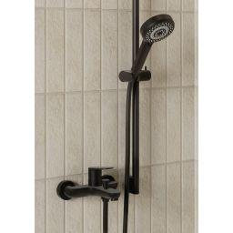 Kludi X1 bateria wannowo-prysznicowa ścienna czarny mat 326913975