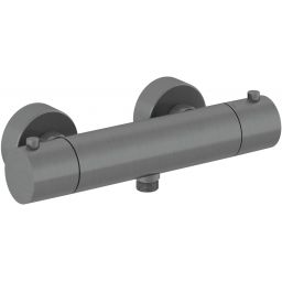 Kludi Objekta bateria prysznicowa ścienna termostatyczna czarny szczotkowany 35200N238